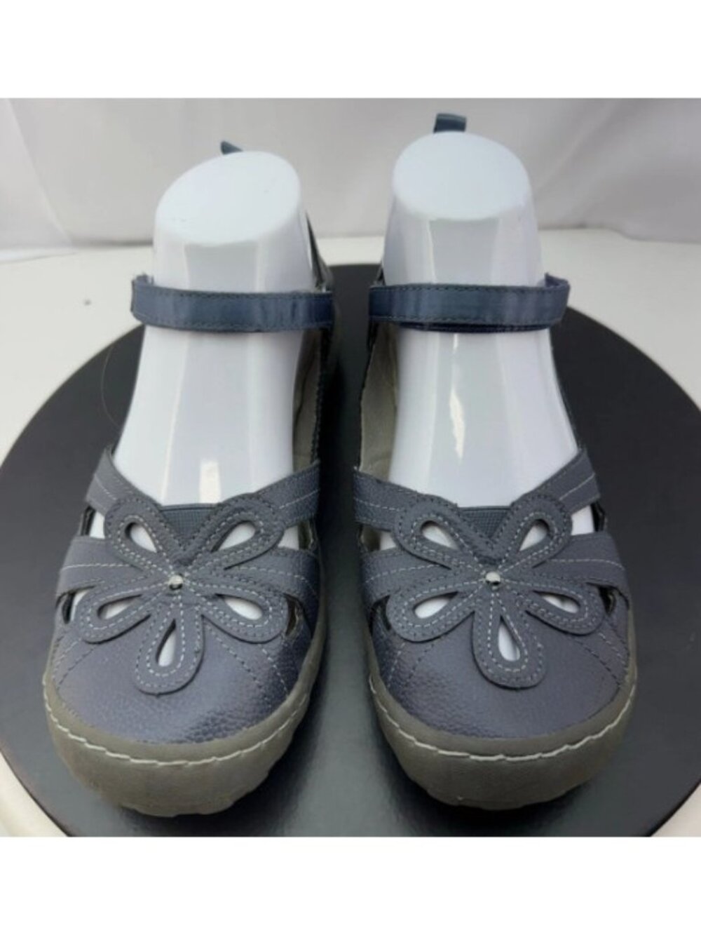 New by Jambu Magnolia Mary Jane Casual Shoes/Sandal Blue Floral Women 7.5 M